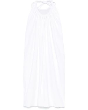 Max Mara Mehrfarbige Ärmellose Racerback-Kleid - Weiß