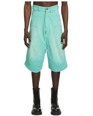 Willy Chavarria Stockton Double Knee Shorts - Groen