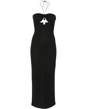Nanushka Halterneck Jurk Met Uitsnijding, Midi Lengte - Zwart