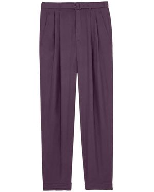 Saint Laurent Tapered Trousers - Purple