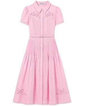 Self-Portrait Shirt Dresses - Rosa
