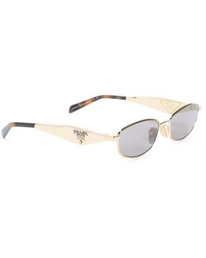 Prada Accessoires ,Grijs ,Metalen Zonnebril - Metallic