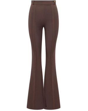 Elisabetta Franchi Wide Trousers - Brown