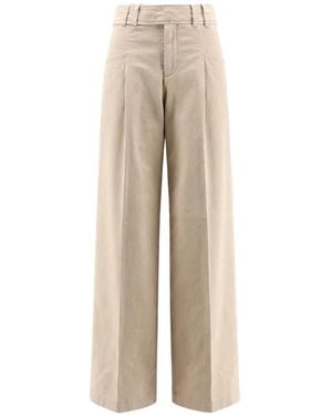 Closed Wide Trousers - Natural