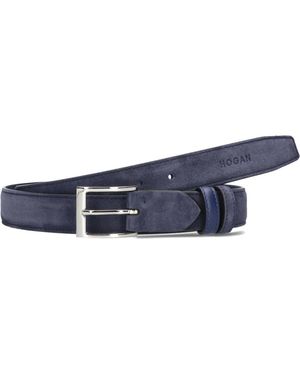 Hogan Accessoires ,Blauw ,Suède Riem