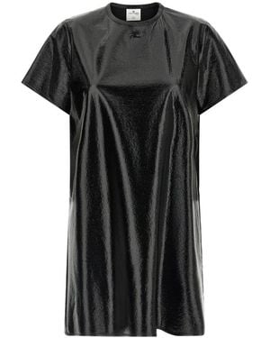 Courreges Mini T-Shirt Kleid - Schwarz