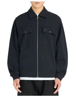 Lyle & Scott Pique Interlock Katoenen Overshirt - Zwart
