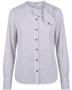 Ottod'Ame Overhemden ,Wit ,Blouses - Blauw