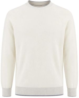 Eleventy Round-Neck Knitwear - Blanc