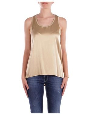 Manila Grace Sleeveless Tops - Azul