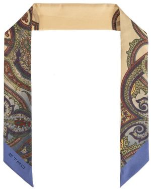 Etro Accessoires ,Veelkleurig ,Zijden Sjaal - Wit