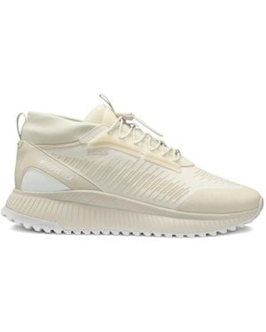 HUGO Weiße Sneakers Mit Polyester-Finish