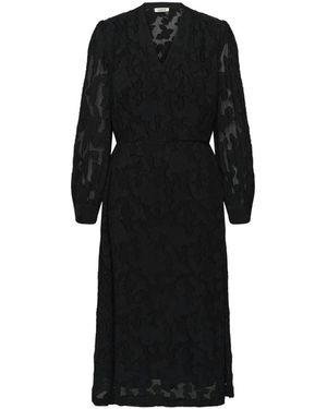 Soaked In Luxury Midi Dresses - Black