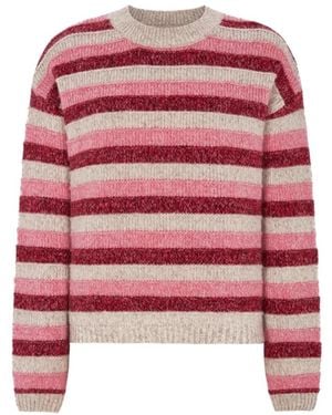 Lolly's Laundry Rundhals-Strickpullover - Rot