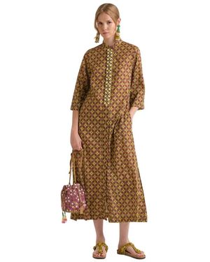 Maliparmi Floral Spin Dress - Braun