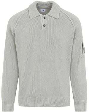 C.P. Company Chenille Polo - Grijs