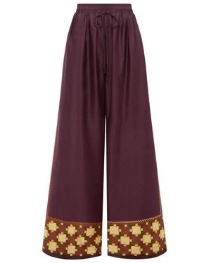 ALÉMAIS Wide Trousers - Violet