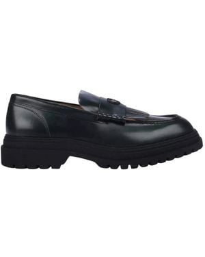 Fred Perry Logo Fringed Penny Loafers - Schwarz