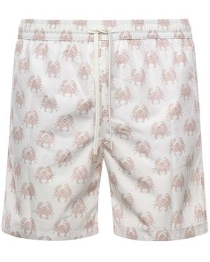 Eleventy Badmode ,Veelkleurig ,Nylon Zwemshorts - Wit