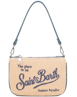 MC2 Saint Barth Tassen ,Denim Stroo Schoudertas - Roze