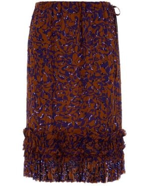 Dries Van Noten Midi Skirts - Purple
