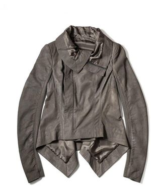 Rick Owens Leather Jackets - Grey