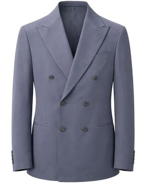 BOGGI Kostuums ,Blauw ,Wol Double-Breasted B-Tech Blazer