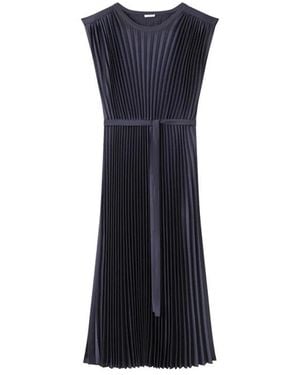 JOSEPH Volta Knit Weave Plissé Dress - Blauw