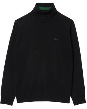 Lacoste Merino-Woll-Rollkragenpullover - Schwarz