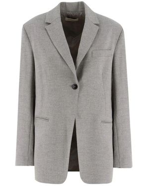 Antonelli Slim fit melange jacke - Grau