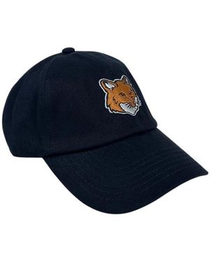 Maison Kitsuné Fox Head Cap - Blau