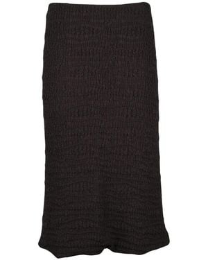 Jil Sander Goffrata Stretch Rok - Zwart