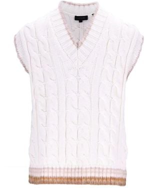 Lacoste Sleeveless Sweaters - White