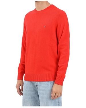 Tommy Hilfiger Round-Neck Knitwear - Rojo