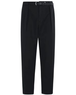 White Sand Broeken ,Zwart ,Pant Pinces Inversa Flanella Viscosa