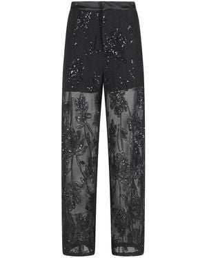 Isabelle Blanche Straight Trousers - Grey