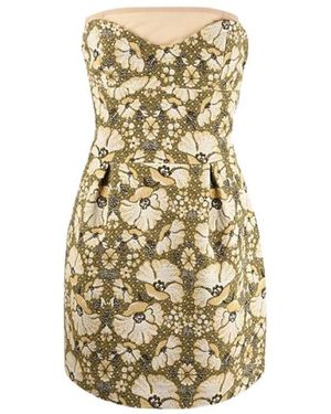 DSquared² Grünes blumen bustierkleid - Mettallic