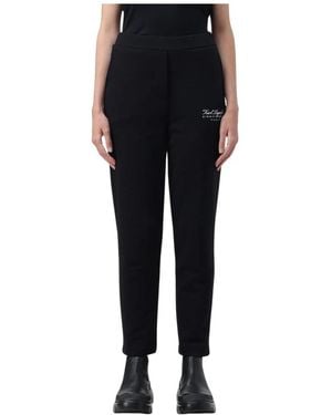 Karl Lagerfeld Pants Logo Embroidery - Zwart
