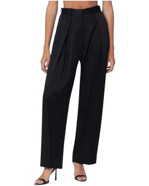 Victoria Beckham Zwarte Wijde Pijp Broek