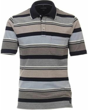 Venti Herren Polo Shirt Einfarbig - Grau