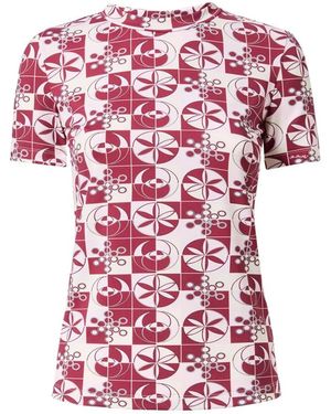 La DoubleJ Tops ,Veelkleurig ,Jazzercize T-Shirt - Roze