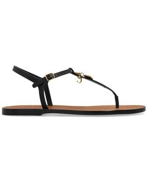 Chloé Flat Sandals - Black