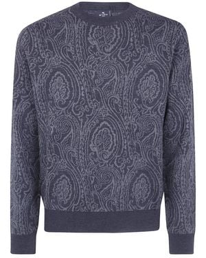 Etro Round-Neck Strickwaren - Blau