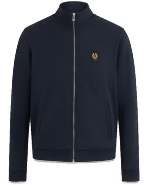 Belstaff Hoodies & Sweatvesten ,Blauw ,Katoen Full Zip Sweatshirt Katoen Fleece