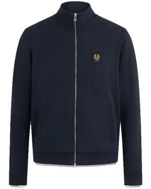 Belstaff Hoodies & Sweatvesten ,Blauw ,Katoen Full Zip Sweatshirt Katoen Fleece