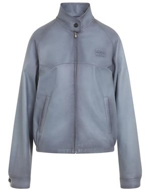 Miu Miu Nappa Leren Jack - Blauw