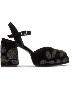Castañer Schoenen ,Zwart ,Katoen Virgo Heeled Shoe