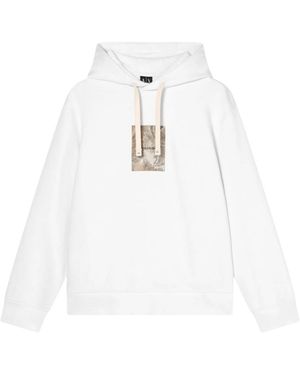 ARMANI EXCHANGE Hoodies & Sweatvesten ,Wit ,Katoen Hooded Sweatshirt