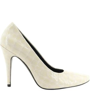 Jude Schoenen ,Leer Met Hak - Wit