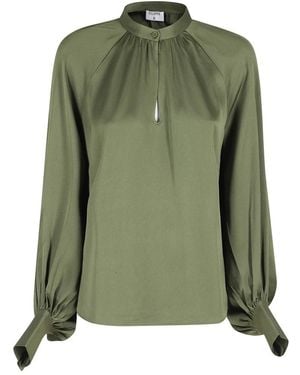 Filippa K Bluse Mit Stehkragen - Grün